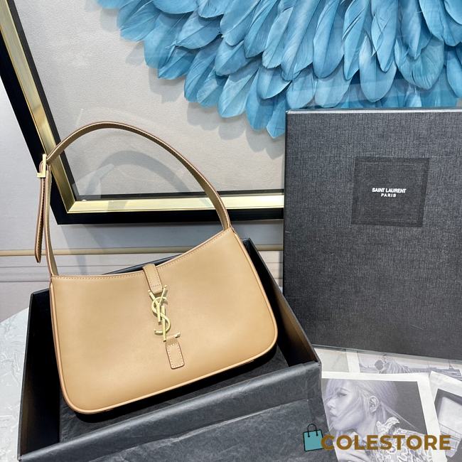 YSL Le5A7 Hobo Bag In Brown 65722 Size 24.5x16x6cm - 1