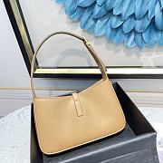 YSL Le5A7 Hobo Bag In Brown 65722 Size 24.5x16x6cm - 4