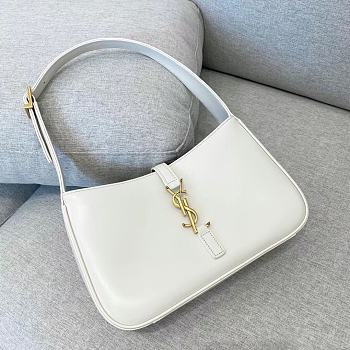 YSL Le5A7 Hobo Bag In White 65722 Size 24.5cm