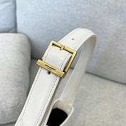 YSL Le5A7 Hobo Bag In White 65722 Size 24.5cm - 2