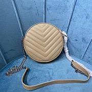 YSL Vinyle Quilted Bag In Brown 61043 Size 17x17x5.5cm   - 2