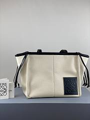 Loewe Cushion Tote Bag In Navy Blue 21267 Size 35x27x19cm - 1