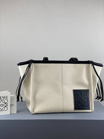 Loewe Cushion Tote Bag In Navy Blue 21267 Size 35x27x19cm