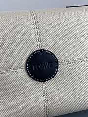 Loewe Cushion Tote Bag In Navy Blue 21267 Size 35x27x19cm - 6