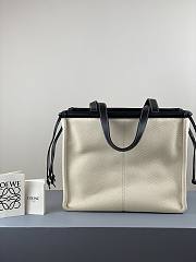 Loewe Cushion Tote Bag In Navy Blue 21267 Size 35x27x19cm - 4
