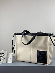 Loewe Cushion Tote Bag In Navy Blue 21267 Size 35x27x19cm - 2