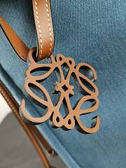 Loewe Cushion Tote Bag In Blue 21267 Size 35x27x19cm - 2