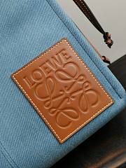 Loewe Cushion Tote Bag In Blue 21267 Size 35x27x19cm - 6