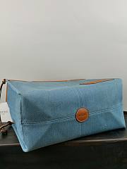 Loewe Cushion Tote Bag In Blue 21267 Size 32x24x16cm - 6