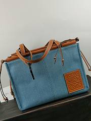 Loewe Cushion Tote Bag In Blue 21267 Size 32x24x16cm - 5