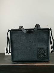 Loewe Cushion Tote Bag In Black 21267 Size 32x24x16cm - 1