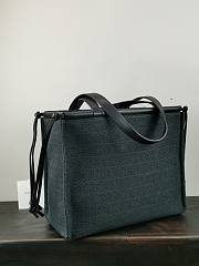 Loewe Cushion Tote Bag In Black 21267 Size 32x24x16cm - 5