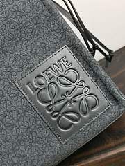 Loewe Cushion Tote Bag In Black 21267 Size 32x24x16cm - 4