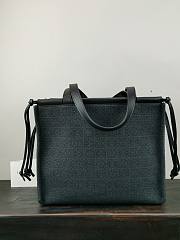 Loewe Cushion Tote Bag In Black 21267 Size 32x24x16cm - 6