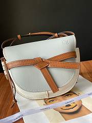 Loewe Small Gate Crossbody Bag In Lite Blue 26167 Size 25x18x10cm - 5
