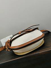 Loewe Small Gate Crossbody Bag In White 26167 Size 25x18x10cm - 4