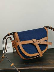 Loewe Small Gate Crossbody Bag In Blue 26167 Size 25x18x10cm - 4