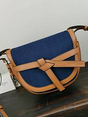 Loewe Small Gate Crossbody Bag In Blue 26167 Size 25x18x10cm - 6