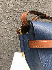 Loewe Small Gate Crossbody Bag In Navy Blue 26167 Size 25x18x10cm - 2