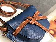 Loewe Small Gate Crossbody Bag In Navy Blue 26167 Size 25x18x10cm - 4
