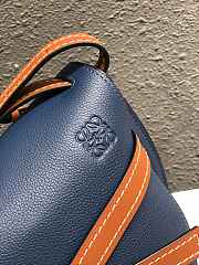 Loewe Small Gate Crossbody Bag In Navy Blue 26167 Size 25x18x10cm - 5