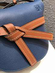 Loewe Small Gate Crossbody Bag In Navy Blue 26167 Size 25x18x10cm - 6
