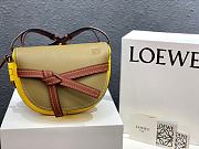 Loewe Small Gate Crossbody Bag In Khaki 26167 Size 25x18x10cm - 1