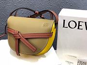 Loewe Small Gate Crossbody Bag In Khaki 26167 Size 25x18x10cm - 5