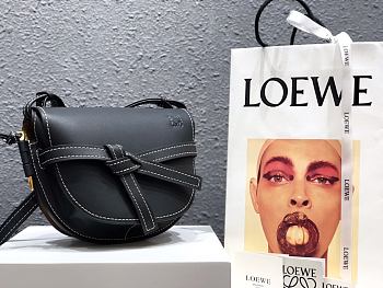 Loewe Small Gate Crossbody Bag In All Black 26167 Size 25x18x10cm