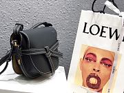 Loewe Small Gate Crossbody Bag In All Black 26167 Size 25x18x10cm - 5