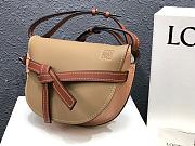 Loewe Small Gate Crossbody Bag In Light Brown 26167 Size 25x18x10cm - 5