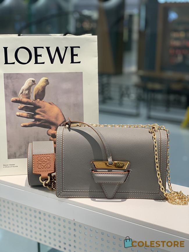 Loewe Ladies Barcelona Shoulder Bag In Grey Size 24x15x8cm - 1