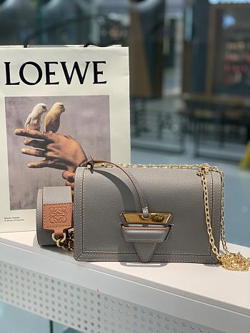 Loewe Ladies Barcelona Shoulder Bag In Grey Size 24x15x8cm