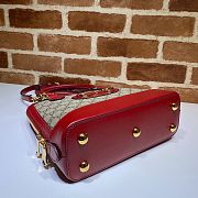 Gucci Lady Horsebit Small Handle Bag In Red 62122 Size 25cm - 2