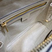 Gucci Lady Horsebit Small Handle Bag In White 62122 Size 25cm - 3