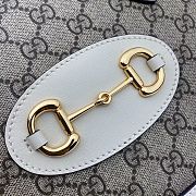 Gucci Lady Horsebit Small Handle Bag In White 62122 Size 25cm - 5