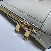 Gucci Lady Horsebit 1995 Handle Bag In White Leather 62122 Size 25cm - 4
