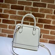 Gucci Lady Horsebit 1995 Handle Bag In White Leather 62122 Size 25cm - 5