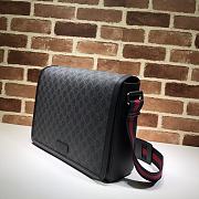 Gucci GG Supreme Flap Black 47413 Size 33x24x10cm - 4