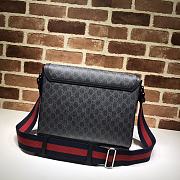 Gucci GG Supreme Flap Black 47413 Size 33x24x10cm - 6