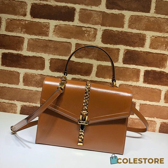 Gucci 1969 Small Handle Bag In Brown 602781 Size 26x19x10.5cm - 1