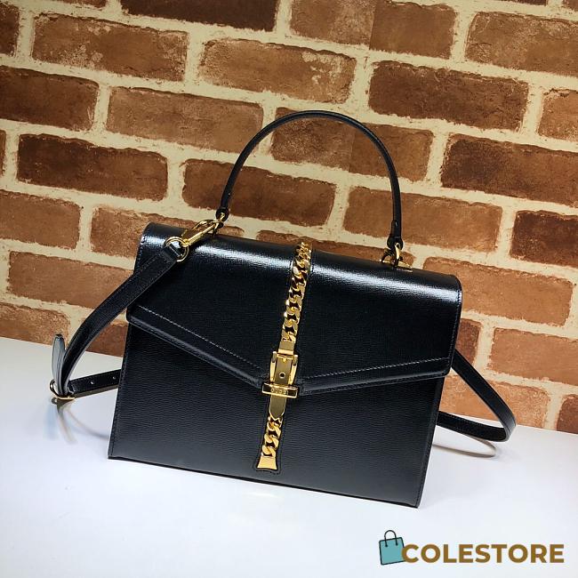 Gucci 1969 Small Handle Bag In Black 602781 Size 26x19x10.5cm - 1