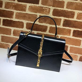 Gucci 1969 Small Handle Bag In Black 602781 Size 26x19x10.5cm