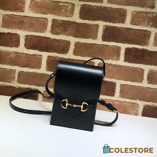 Gucci Horsebit 1955 Mini Bag In Black 625615 Size 11.5x17x4cm - 1