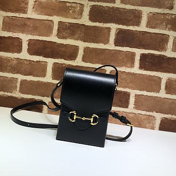 Gucci Horsebit 1955 Mini Bag In Black 625615 Size 11.5x17x4cm