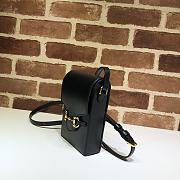 Gucci Horsebit 1955 Mini Bag In Black 625615 Size 11.5x17x4cm - 2