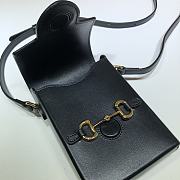 Gucci Horsebit 1955 Mini Bag In Black 625615 Size 11.5x17x4cm - 4