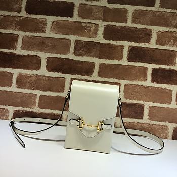 Gucci Horsebit 1955 Mini Bag In White 625615 Size 11.5x17x4cm