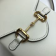 Gucci Horsebit 1955 Mini Bag In White 625615 Size 11.5x17x4cm - 3