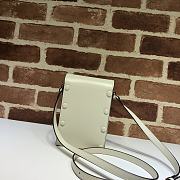 Gucci Horsebit 1955 Mini Bag In White 625615 Size 11.5x17x4cm - 2